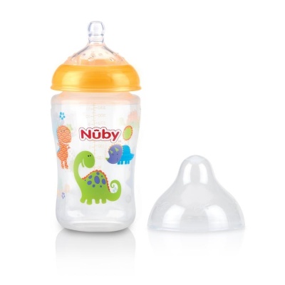 Nuby Orange Anti-Colic Wide Neck Bottle 3months+ 360ml RRP £7.99 CLEARANCE XL £2.99